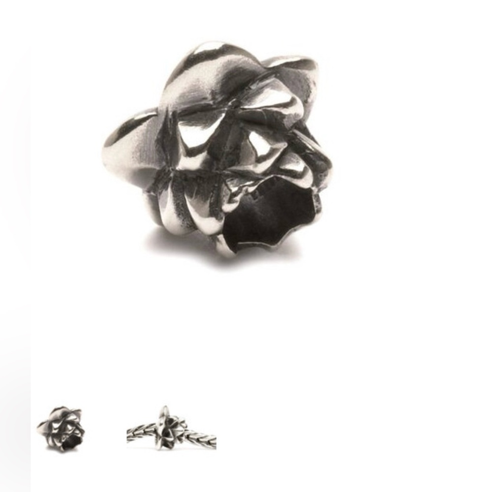 Trollbeads Silver Lotus Bead Bracelet Charm